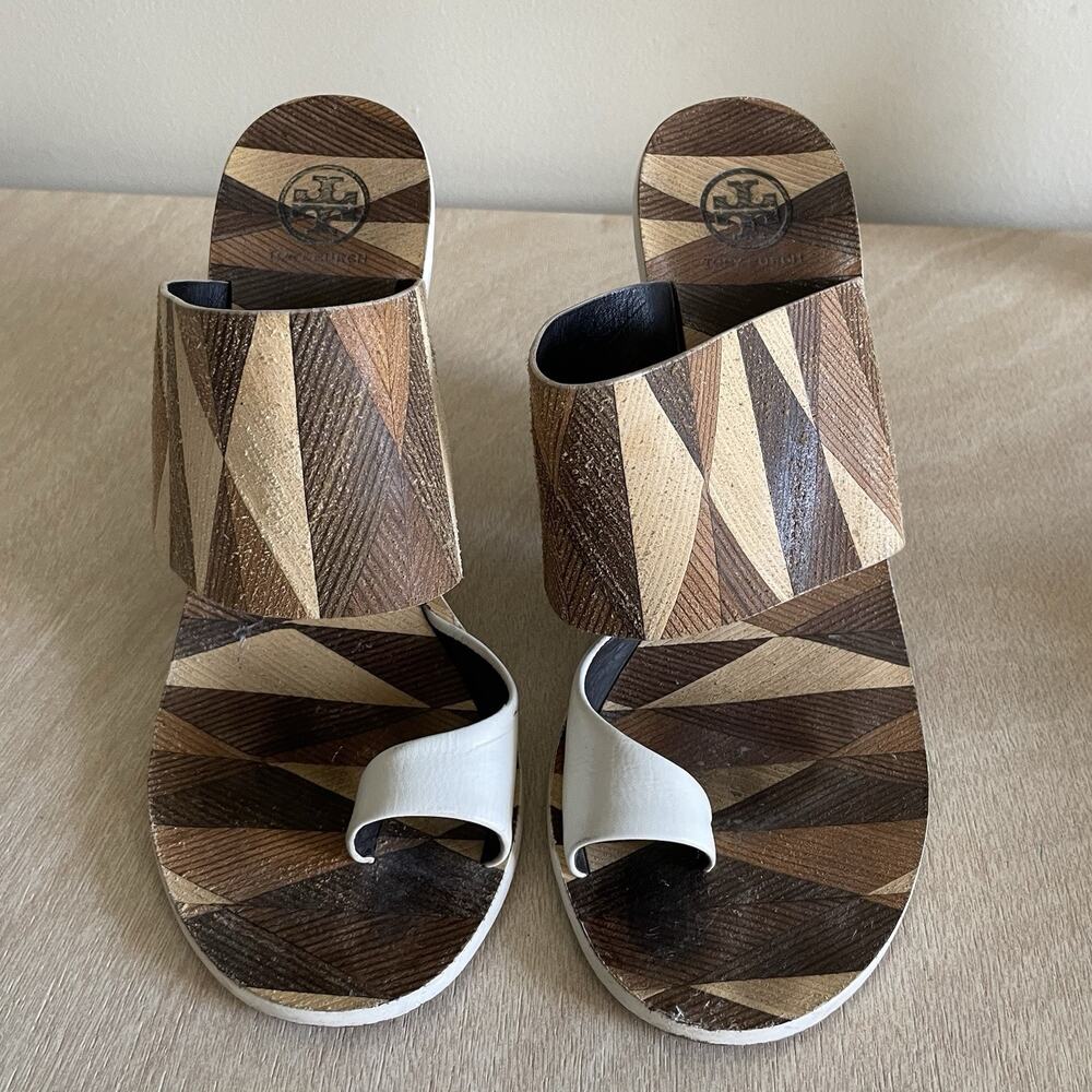 Tory Burch Kepler Geometric Heel Sandals - Picture 14 of 16